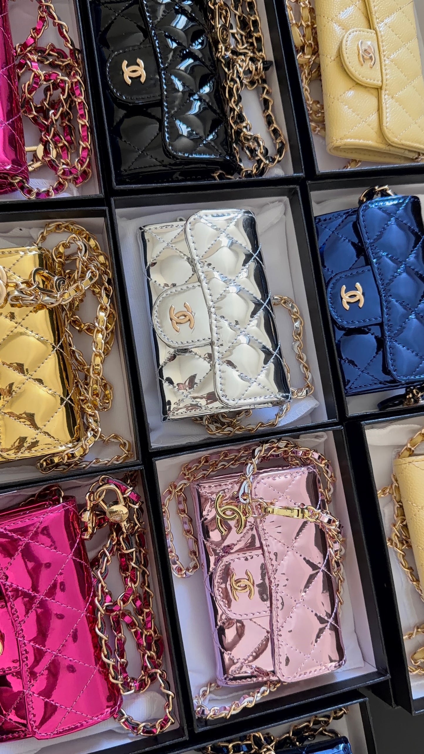 Mini sac rose clair vernis