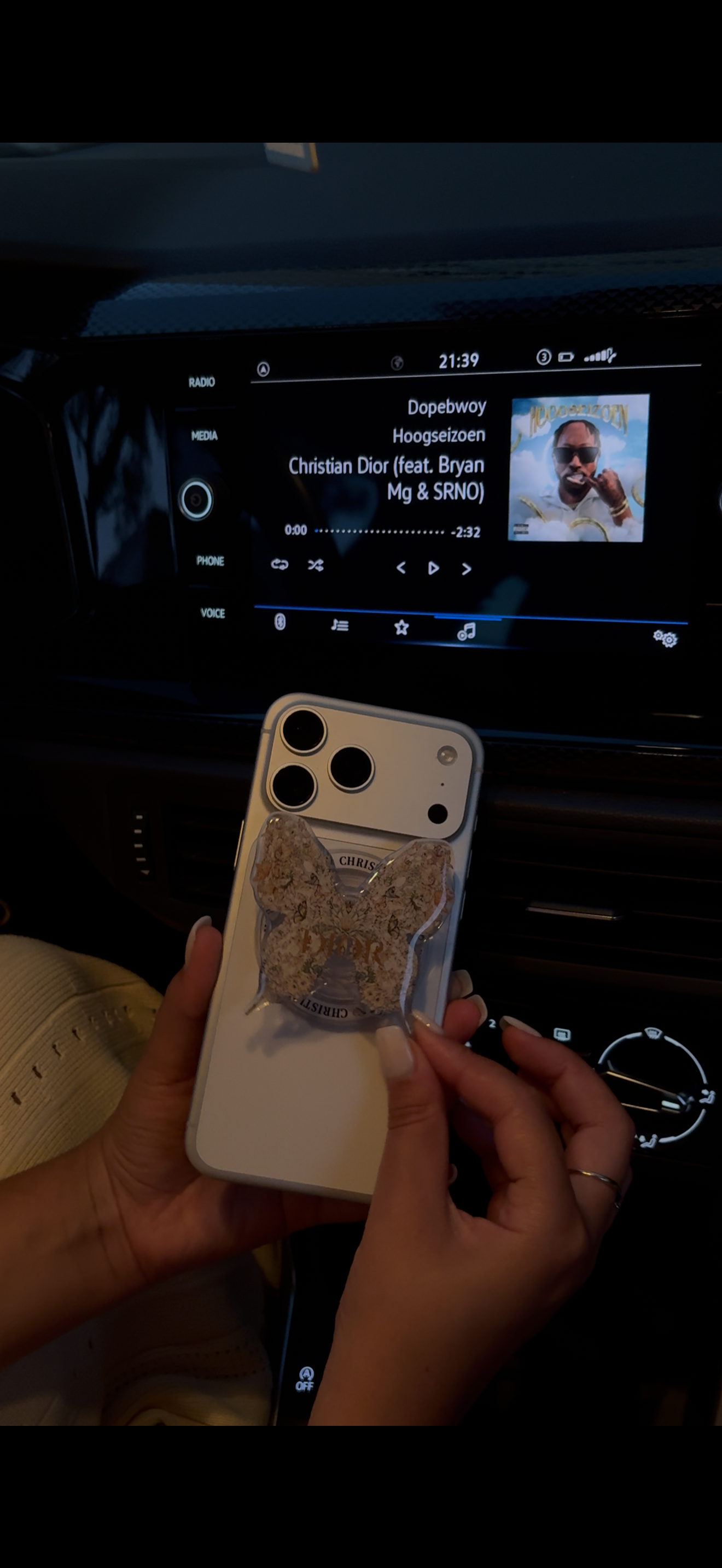 Accessoire phone grip papillon CD