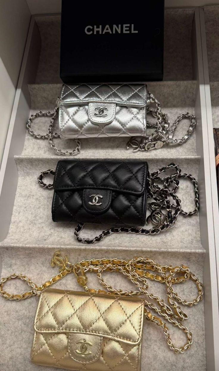 Mini sac argent CC🍒