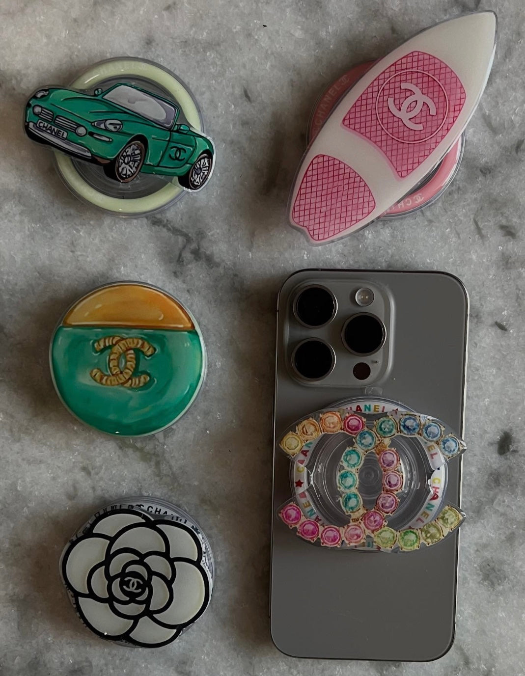 Accessoire de téléphone multicolore flashy