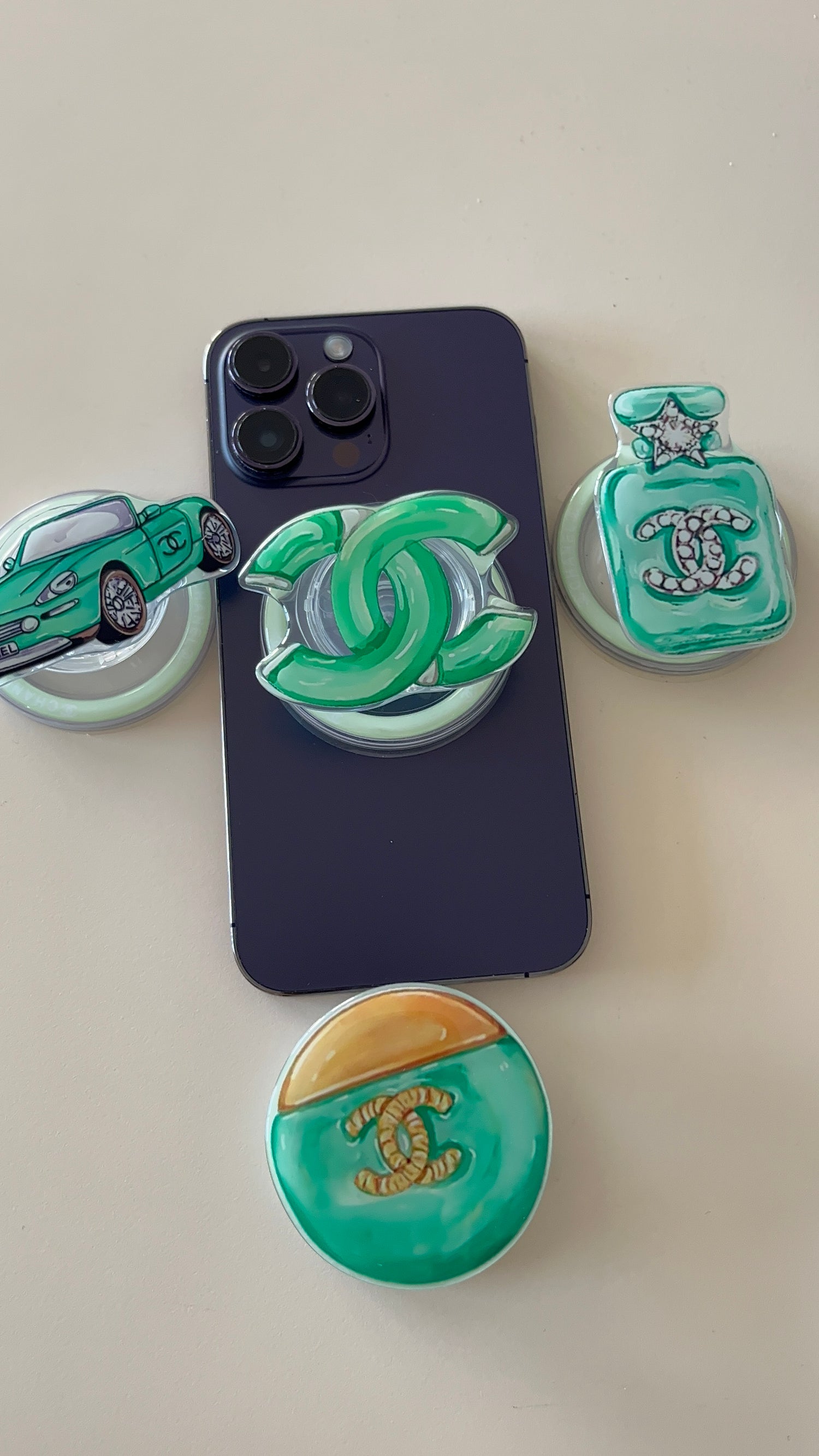 Accessoire de téléphone vert CC