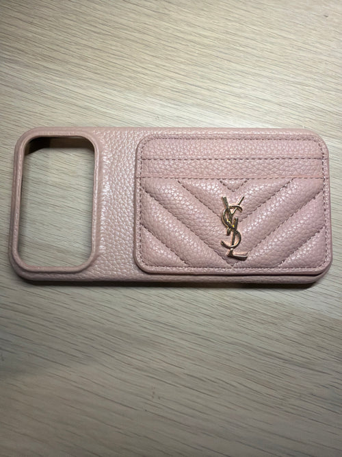 Coque YSL marron clair 17 pro Max