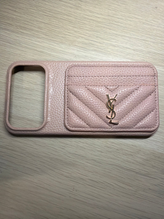 Coque YSL marron clair 17 pro Max