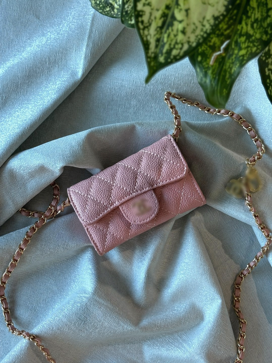 Mini sac rose poudré « clean girl »