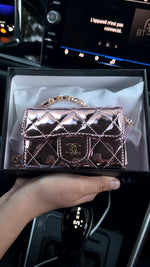 Mini sac rose clair vernis