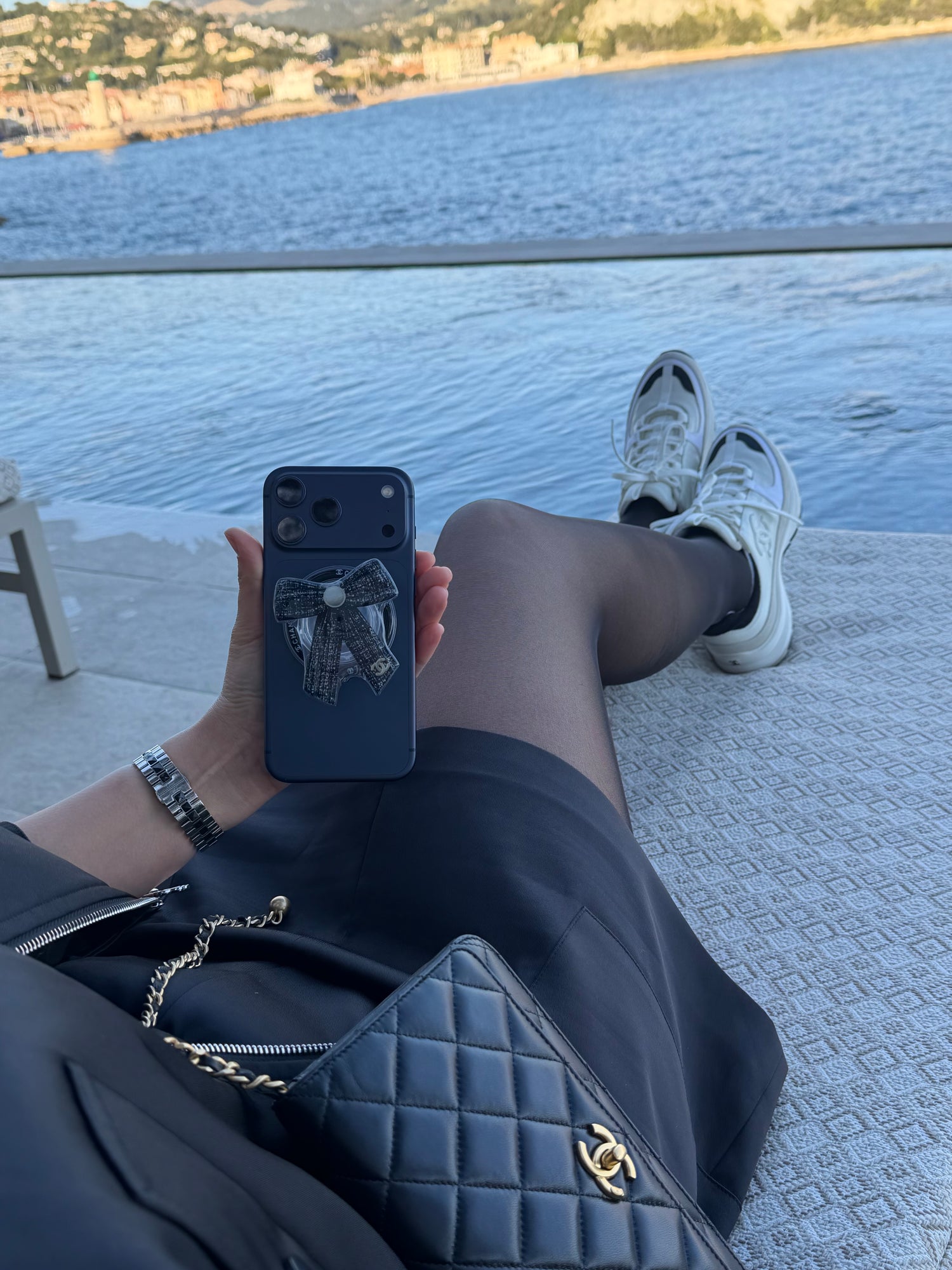Accessoire de téléphone noeud 🎀🖤