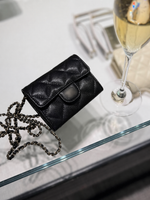 Mini sac « le petit parisien » noir grainé finition doré🍒