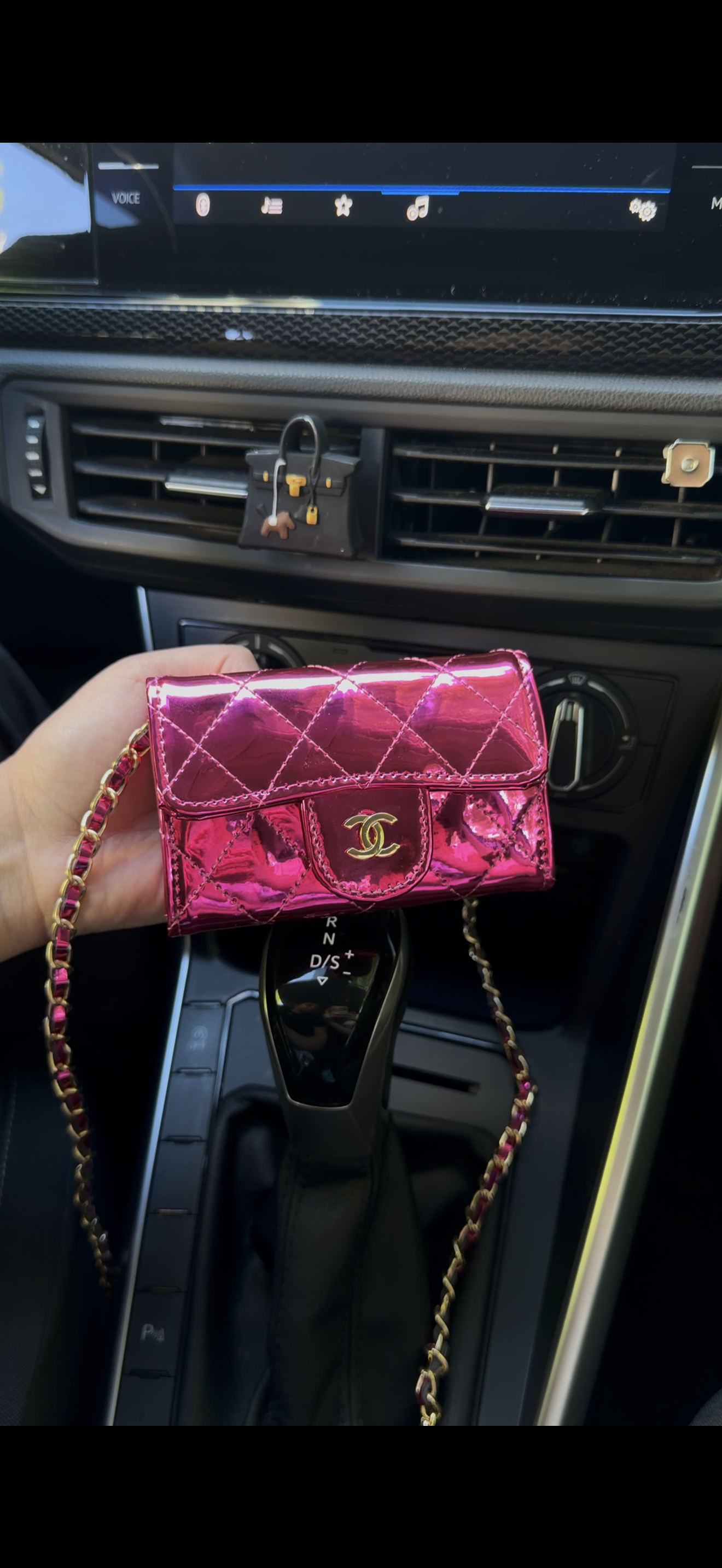 Mini sac rose fuschia vernis 🩷