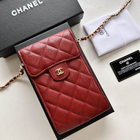 Pochette longue bordeau