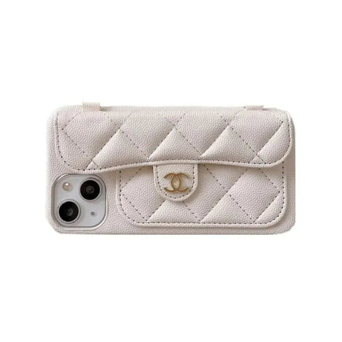 Coque CC iPhone 16 beige